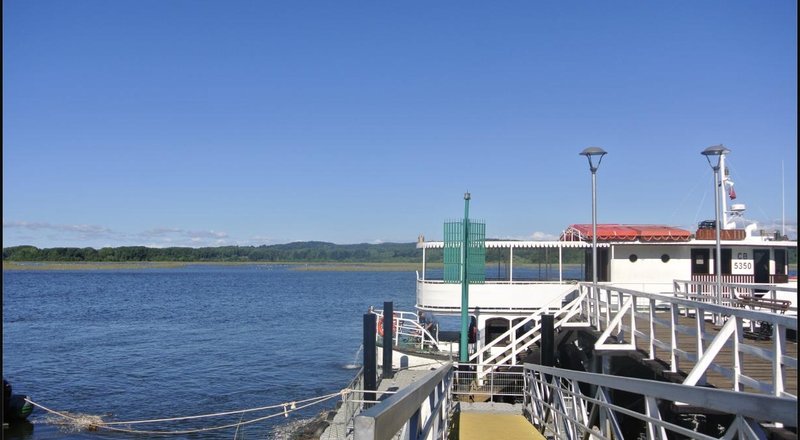 Muelle de Punucapa sobre el río Calle-Calle, cerca de Valdivia